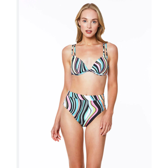 Sanctuary Wavy Baby Underwire Swim Top Medium NWT - Picture 2 of 3